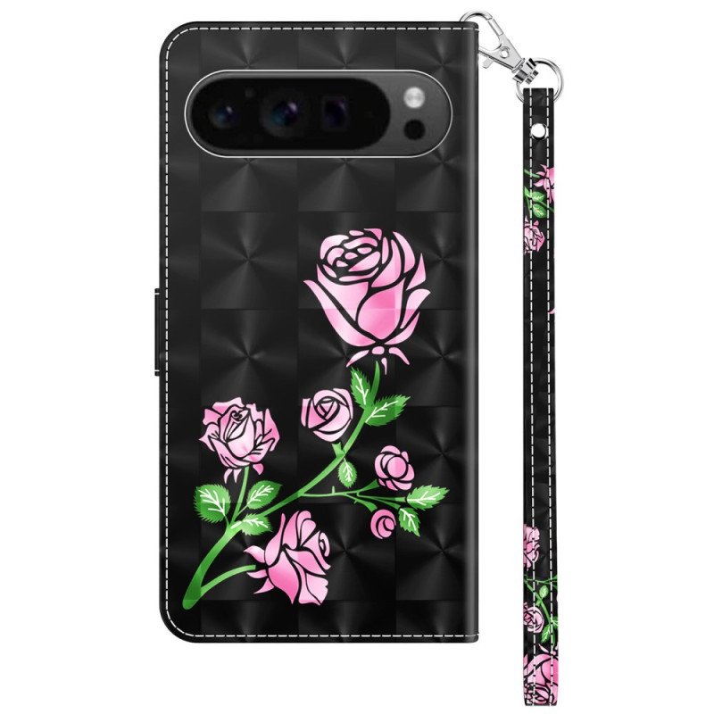 Skyddsfodral Google Pixel 9 Floral Print Strappy