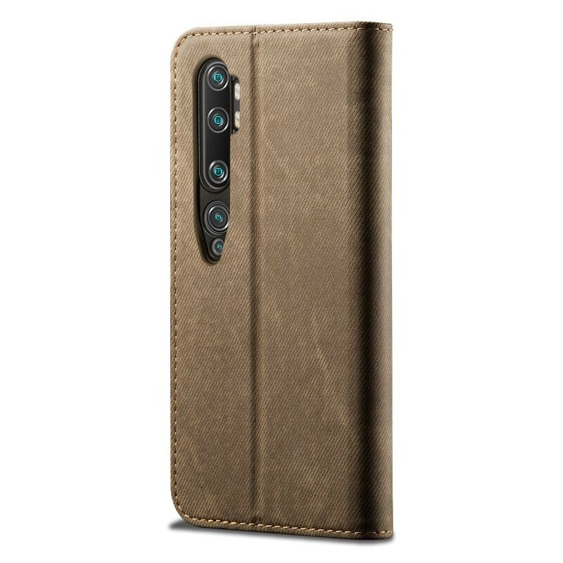 Folio-fodral Xiaomi Mi Note 10 / 10 Pro Läderfodral Denim Tyg