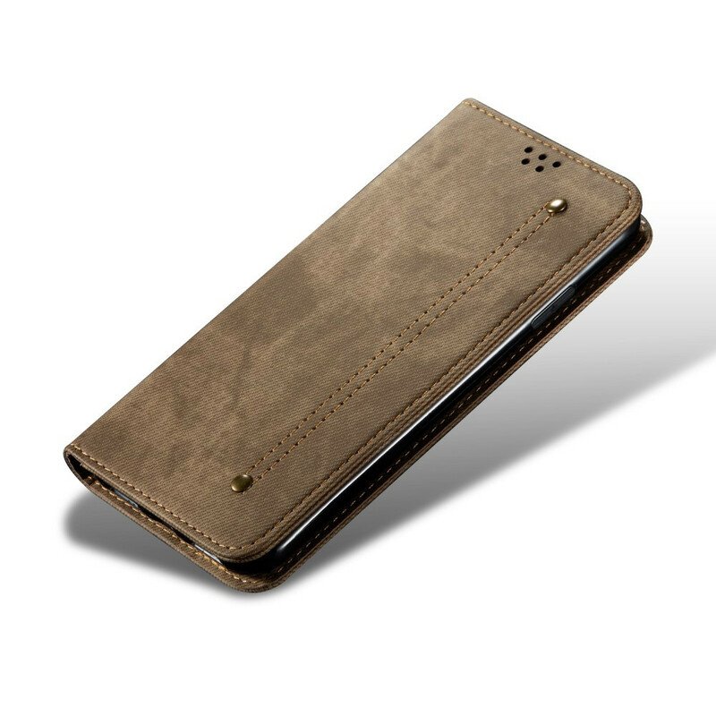 Folio-fodral Xiaomi Mi Note 10 / 10 Pro Läderfodral Denim Tyg