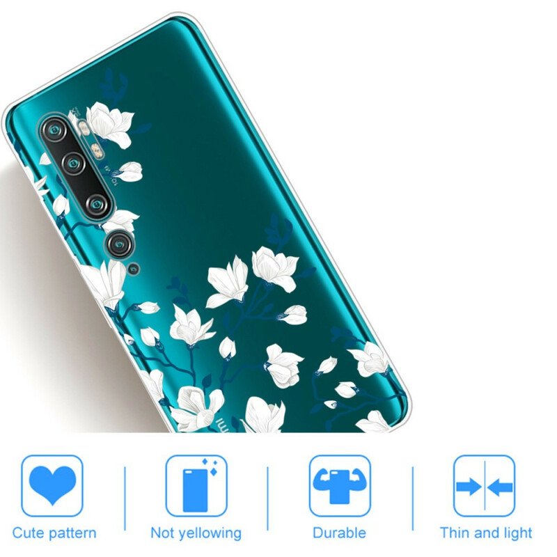 Skal Xiaomi Mi Note 10 / 10 Pro Vita Blommor