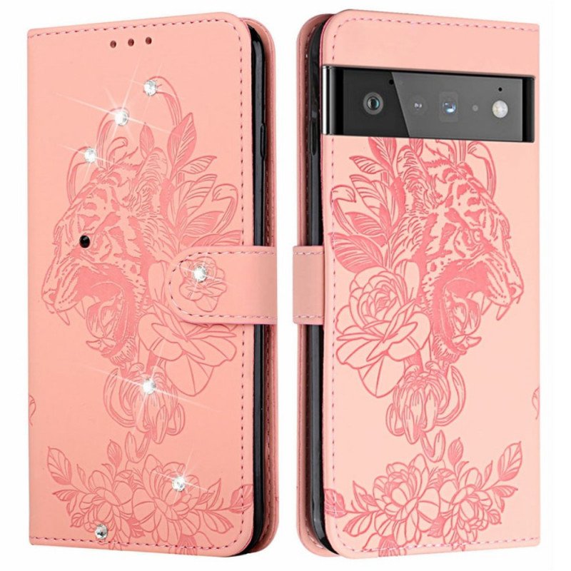 Fodral Google Pixel 6 Barock Tiger Och Strass