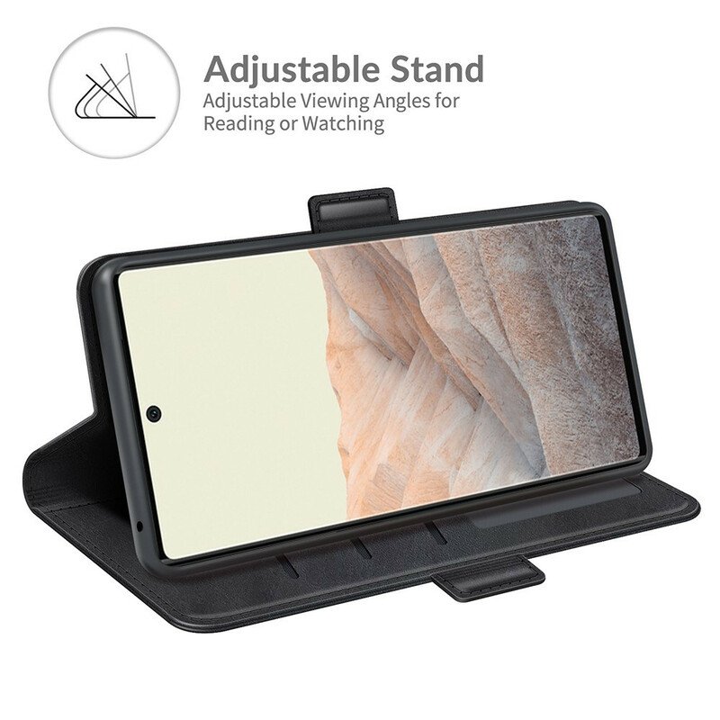 Fodral Google Pixel 6 Folio-fodral Klassisk Dubbel Klaff