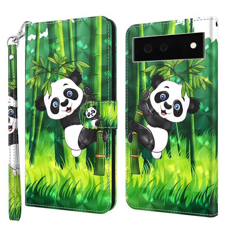 Folio-fodral Google Pixel 6 Panda Och Bambu