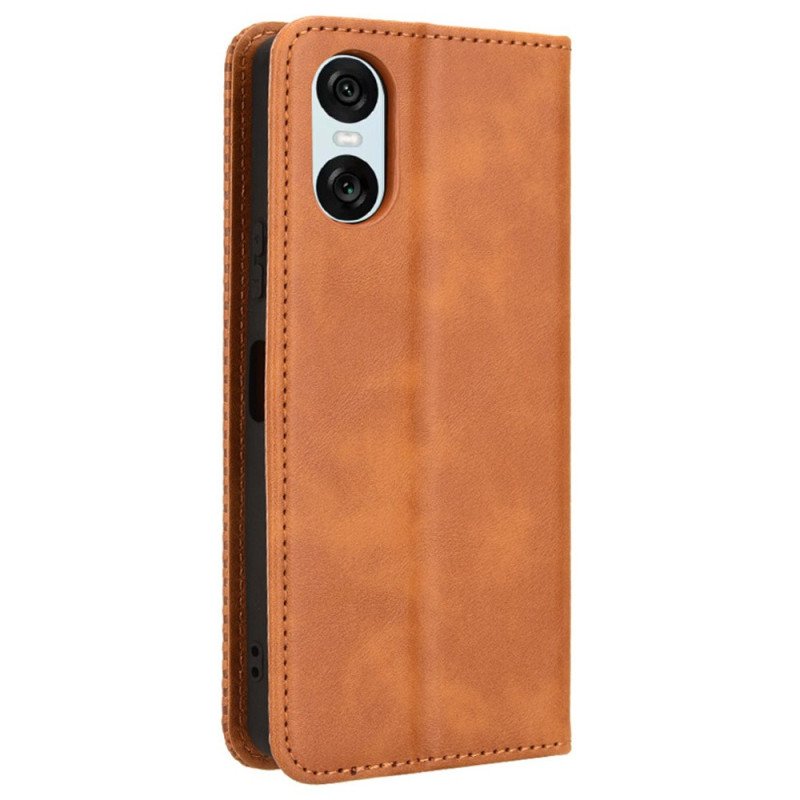 Folio-fodral Sony Xperia 10 Vi Vintagestil