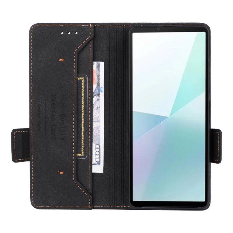 Läderfodral Sony Xperia 10 Vi Telefonfodral Mockaeffekt I Retrostil