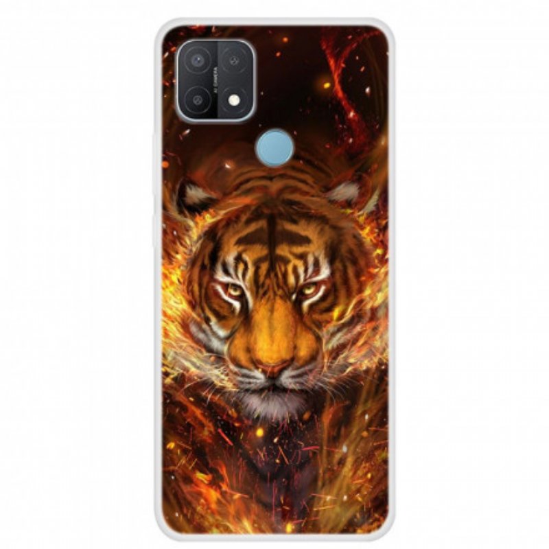 Skal Oppo A15 Eld Tiger