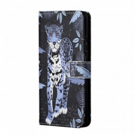 Folio-fodral Samsung Galaxy M23 5G Med Kedjar Strappy Leopard