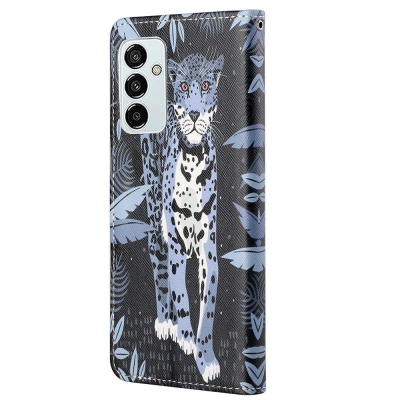 Folio-fodral Samsung Galaxy M23 5G Med Kedjar Strappy Leopard