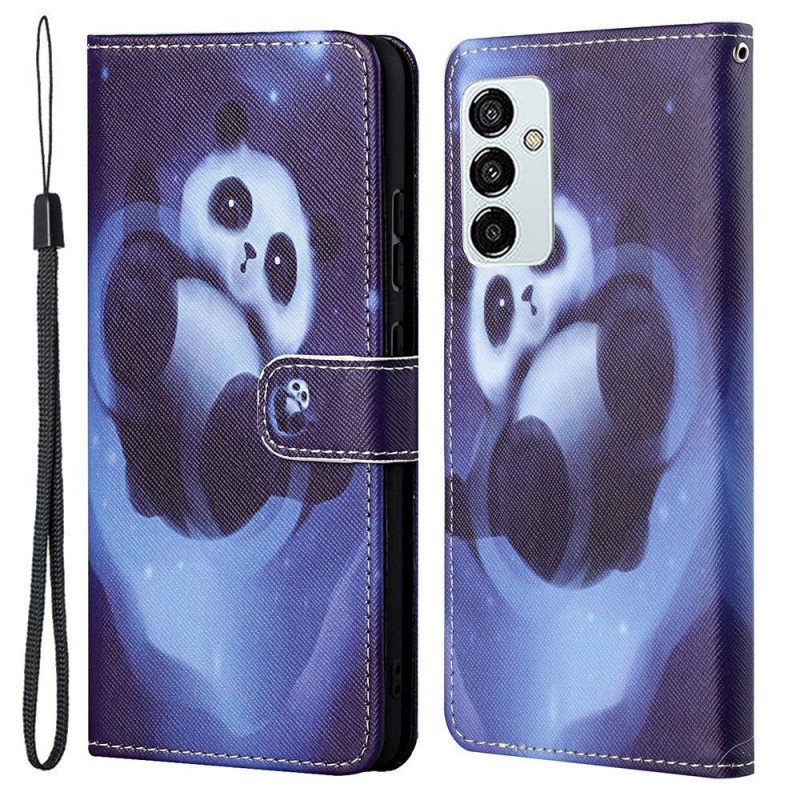 Folio-fodral Samsung Galaxy M23 5G Med Kedjar Strappy Panda