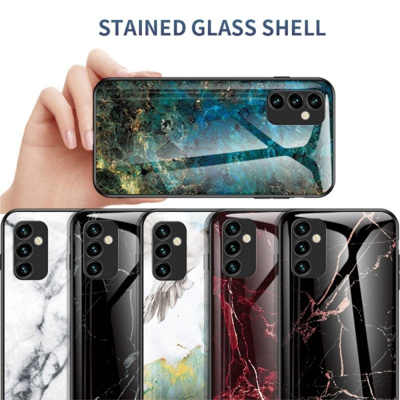 Skal Samsung Galaxy M23 5G Marmorfärger Härdat Glas