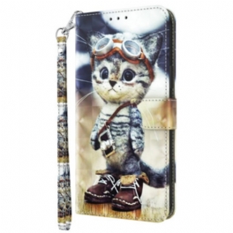 Fodral Samsung Galaxy A15 Aviator Cat Med Rem