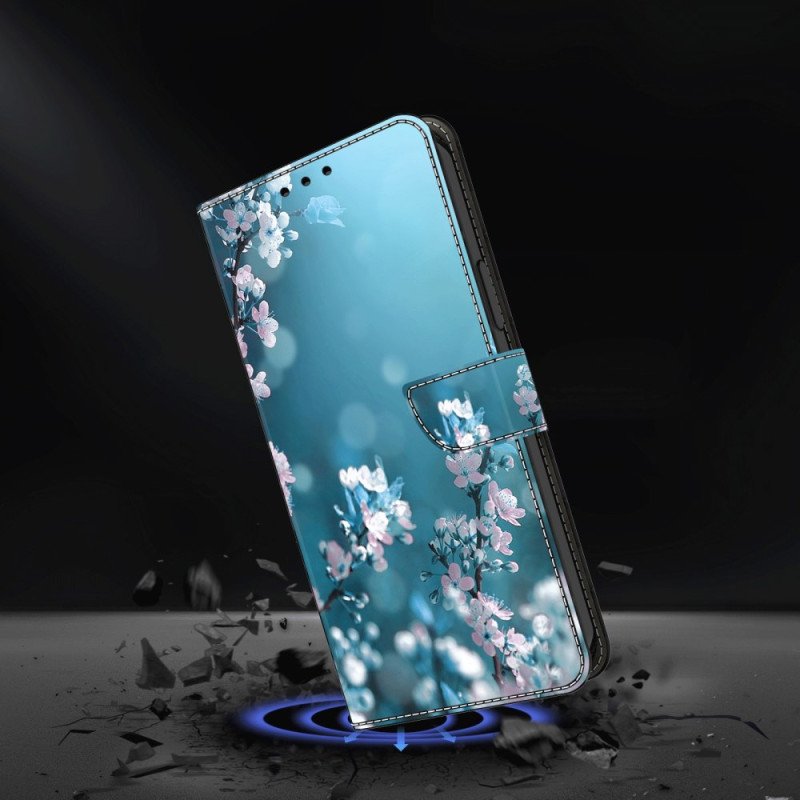 Fodral Samsung Galaxy A15 Vita Blommor