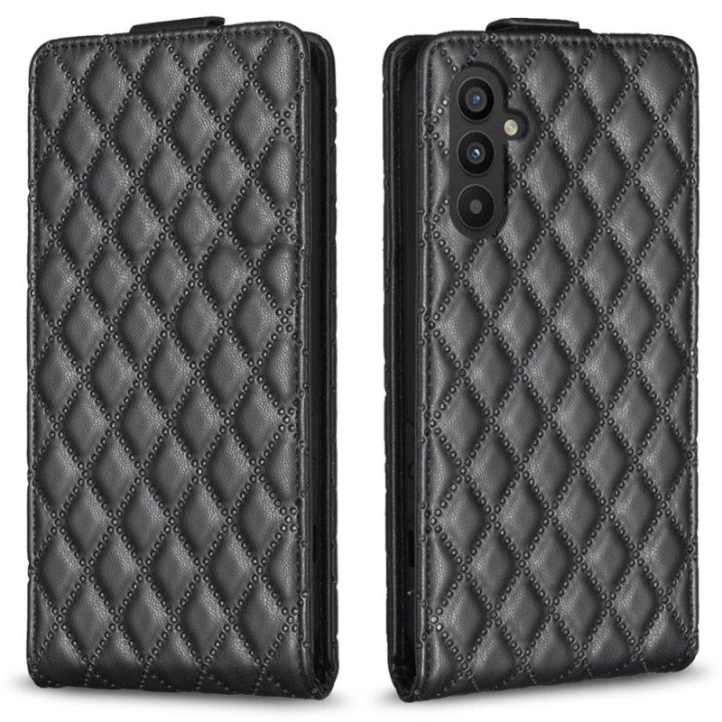 Läderfodral Samsung Galaxy A15 Telefonfodral Quiltad Vertikal Klaff