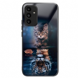 Skal Samsung Galaxy A15 Katt Och Tiger Härdat Glas