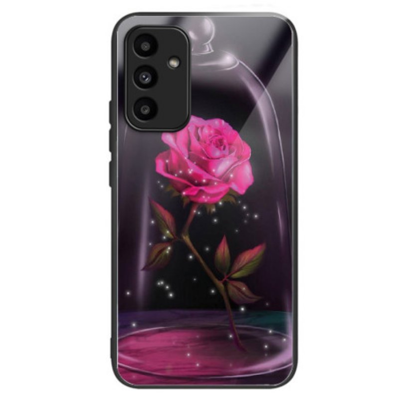 Skal Samsung Galaxy A15 Telefonfodral Rosa Härdat Glas