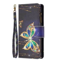 Fodral Poco X6 5g Rhinestone Butterfly Wallet