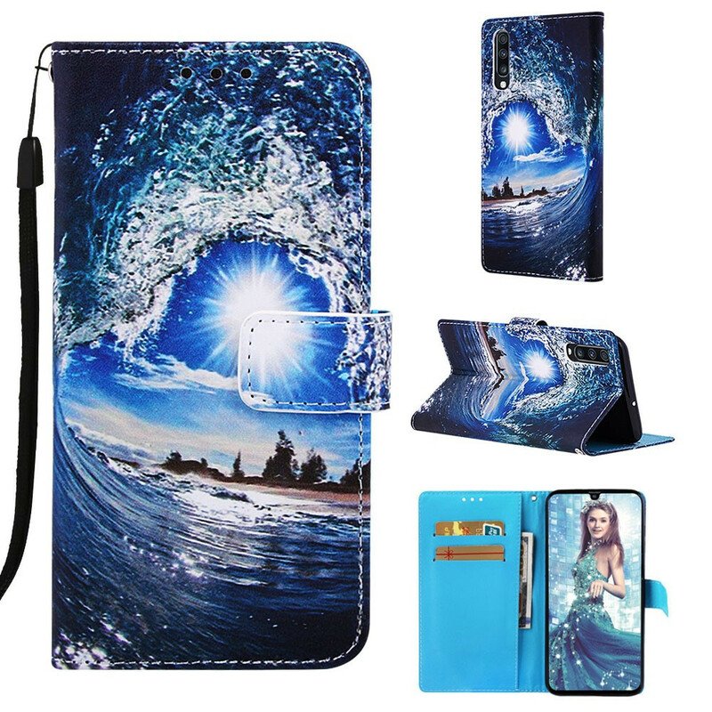 Fodral Samsung Galaxy A70 Med Kedjar Daydreams Lanyard Landscape