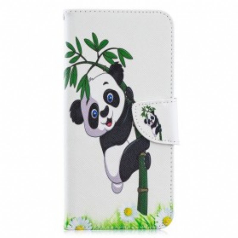 Folio-fodral Samsung Galaxy A70 Panda På Bambu