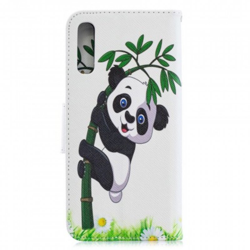 Folio-fodral Samsung Galaxy A70 Panda På Bambu