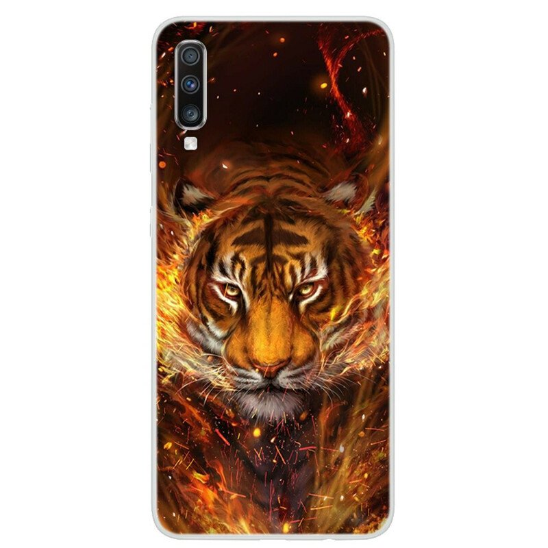 Skal Samsung Galaxy A70 Eld Tiger