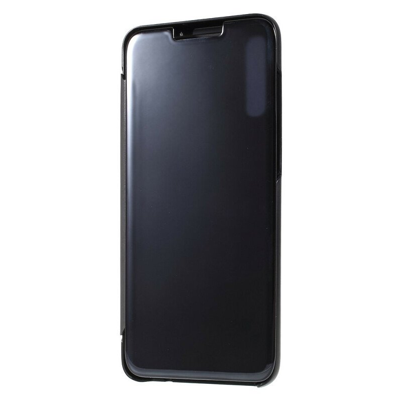 Skal Samsung Galaxy A70 Spegel Och Läder Effekt