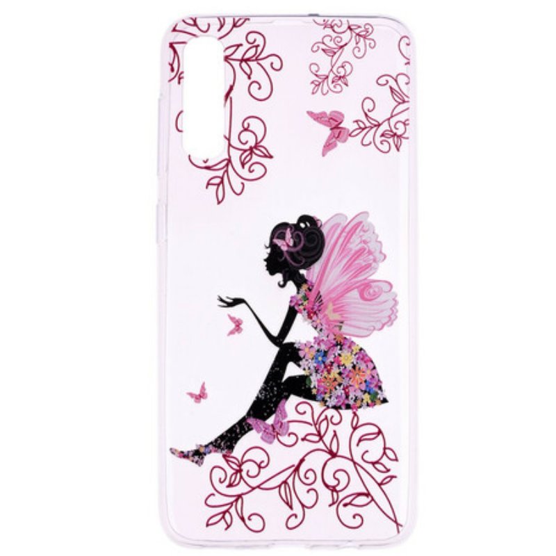 Skal Samsung Galaxy A70 Transparent Flower Fairy