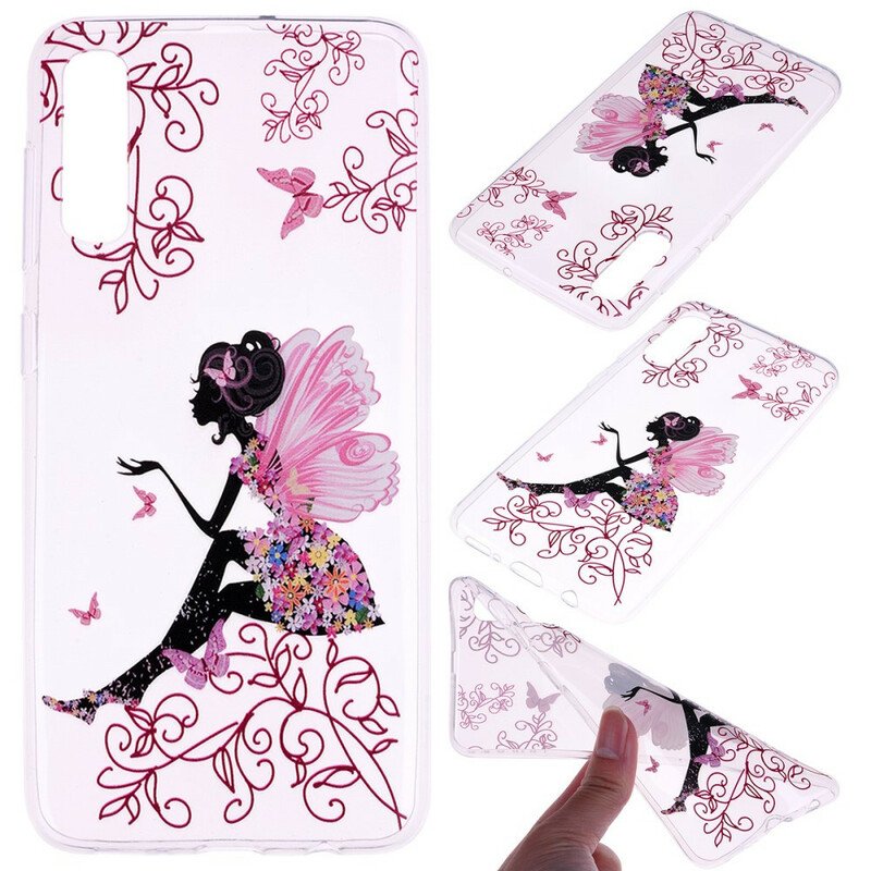 Skal Samsung Galaxy A70 Transparent Flower Fairy