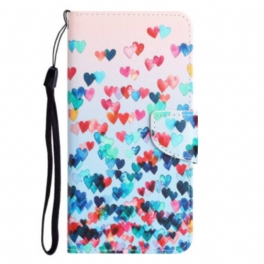 Fodral Xiaomi 12T / 12T Pro Med Kedjar Strappy Hearts