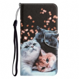 Fodral Xiaomi 12T / 12T Pro Med Kedjar Tre Strappy Cats