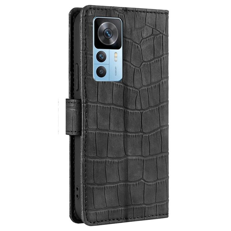 Fodral Xiaomi 12T / 12T Pro Skin-touch Crocodile