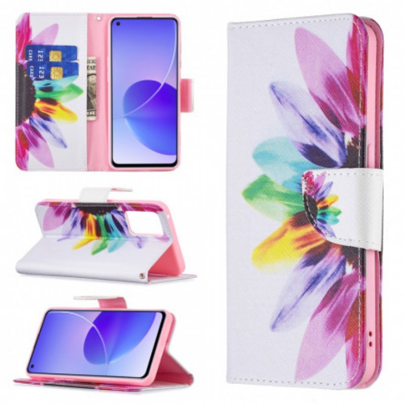 Fodral Oppo Reno 6 5G Akvarell Blomma