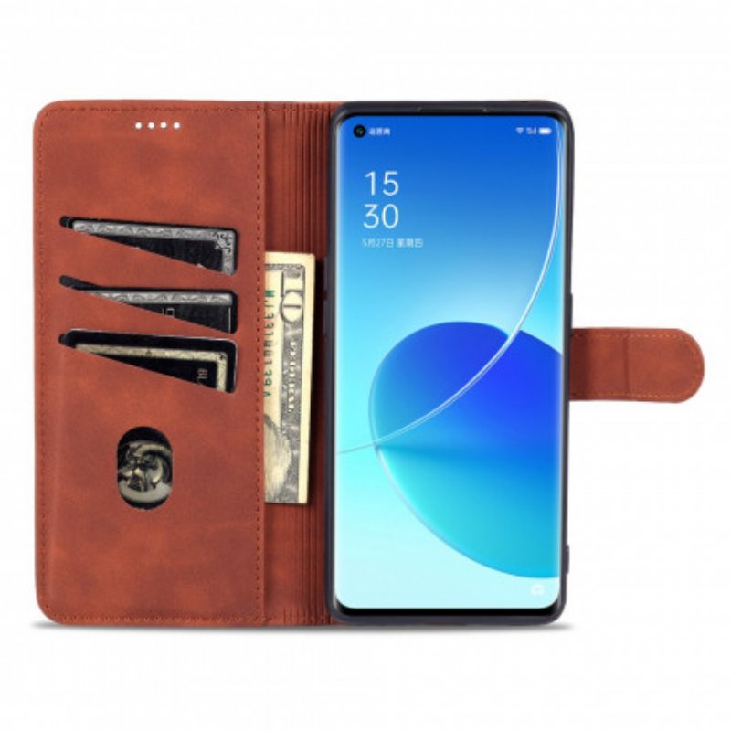 Fodral Oppo Reno 6 5G Azns Lädereffekt