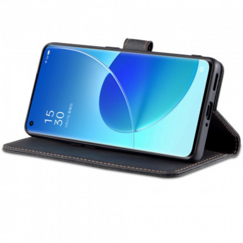 Fodral Oppo Reno 6 5G Azns Lädereffekt Couture