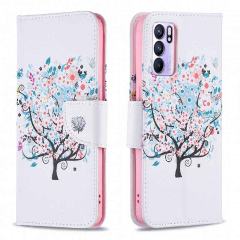 Fodral Oppo Reno 6 5G Blommande Träd