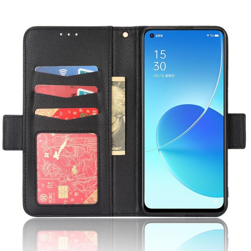 Fodral Oppo Reno 6 5G Folio-fodral Flap Double Nya Färger