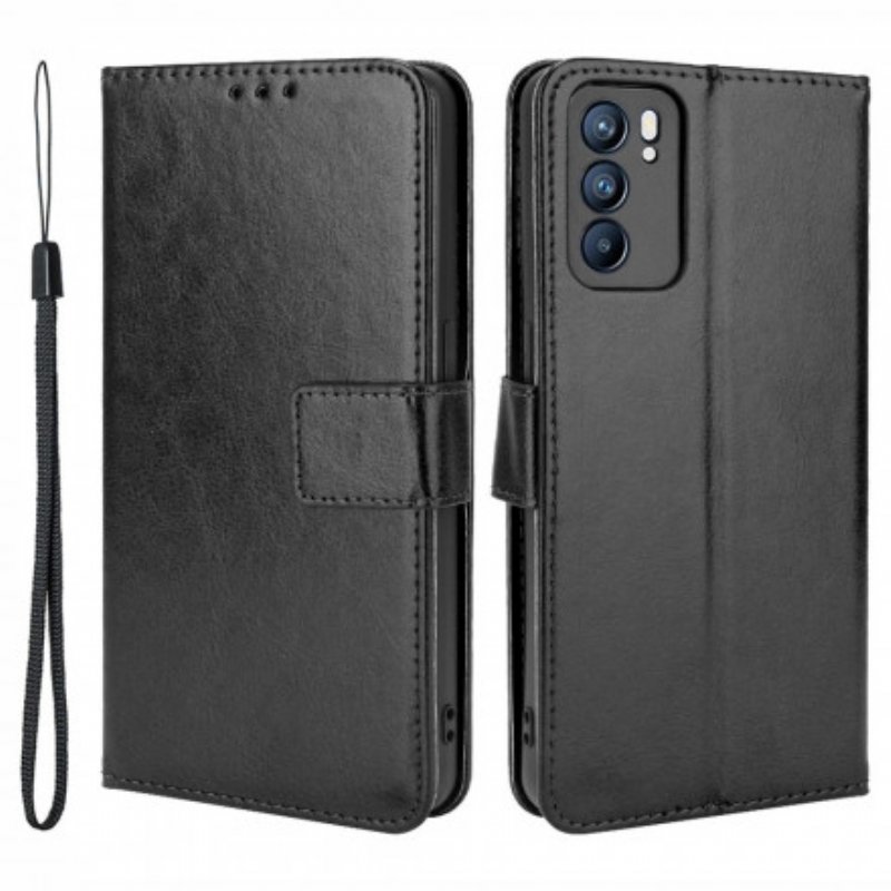 Folio-fodral Oppo Reno 6 5G Flashig Konstläder