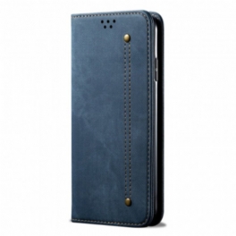 Folio-fodral Oppo Reno 6 5G Läderfodral Denim Tyg