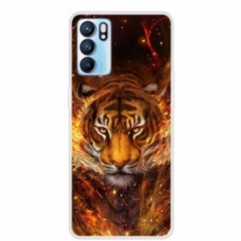 Skal Oppo Reno 6 5G Flexibel Tiger