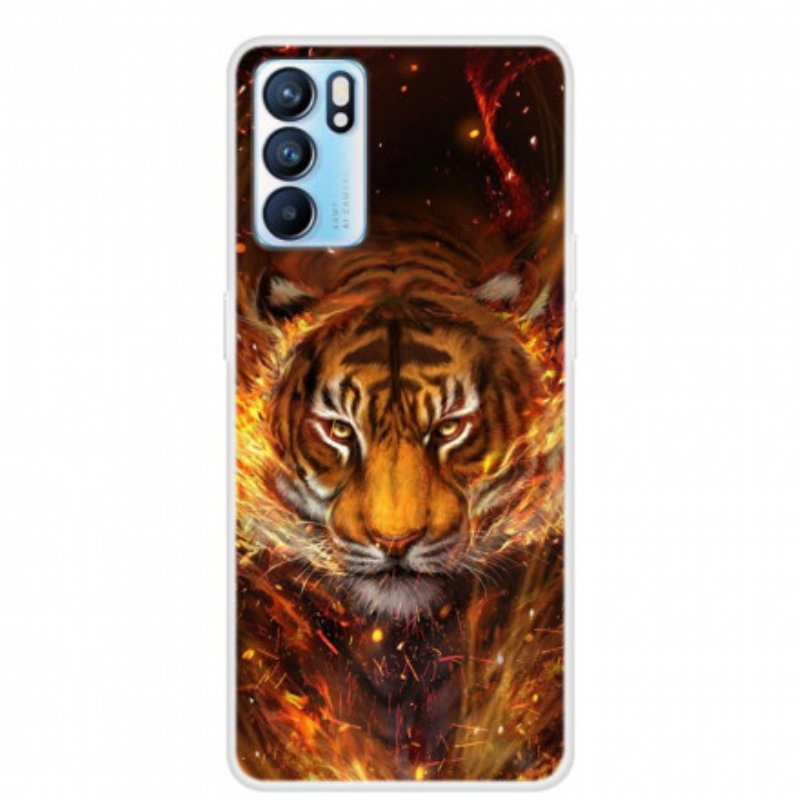 Skal Oppo Reno 6 5G Flexibel Tiger