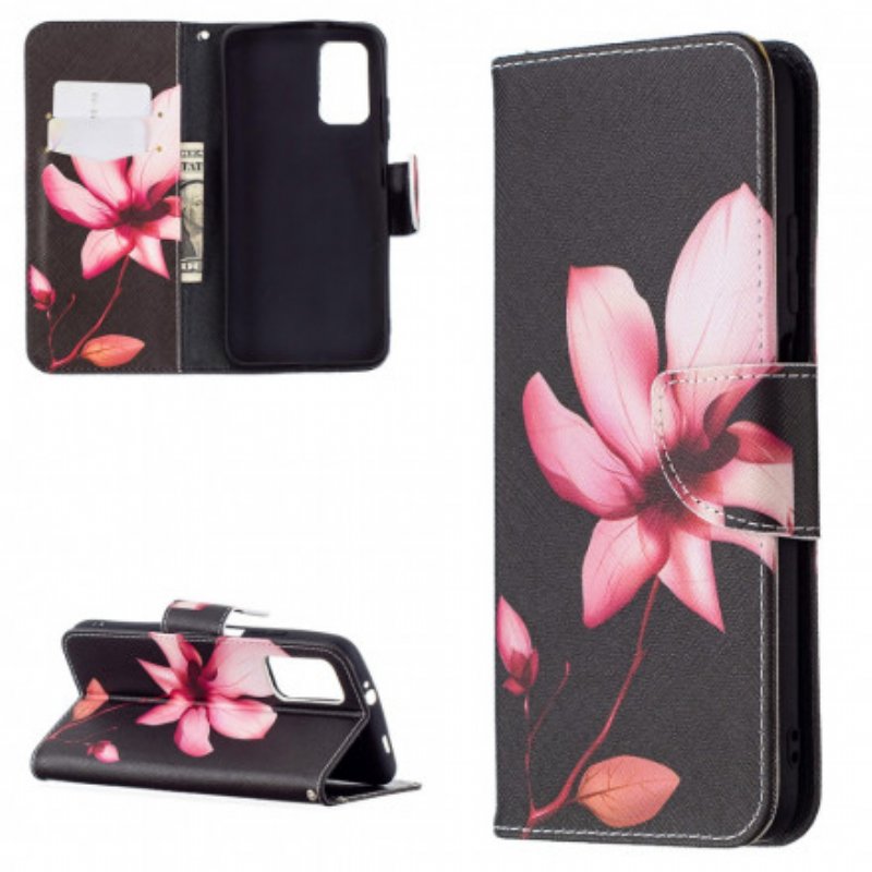 Folio-fodral Poco M3 Rosa Blomma