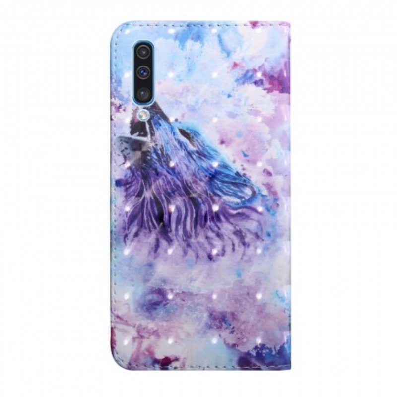 Fodral Samsung Galaxy A50 Akvarell Varg