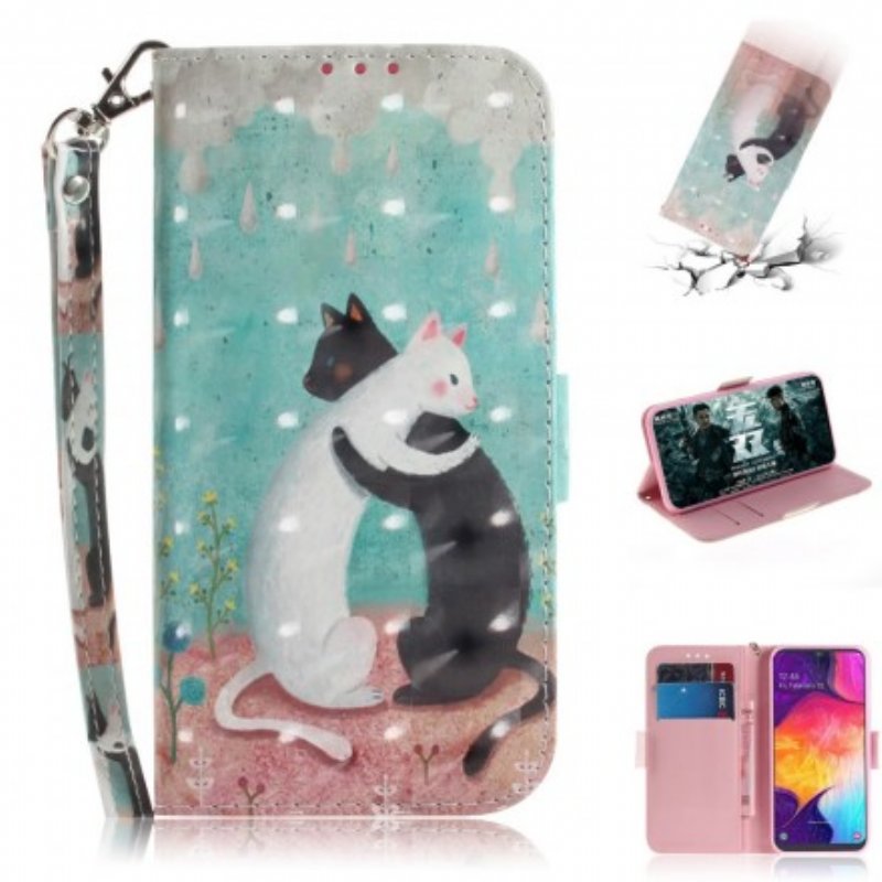 Fodral Samsung Galaxy A50 Med Kedjar Strappy Cat Friends