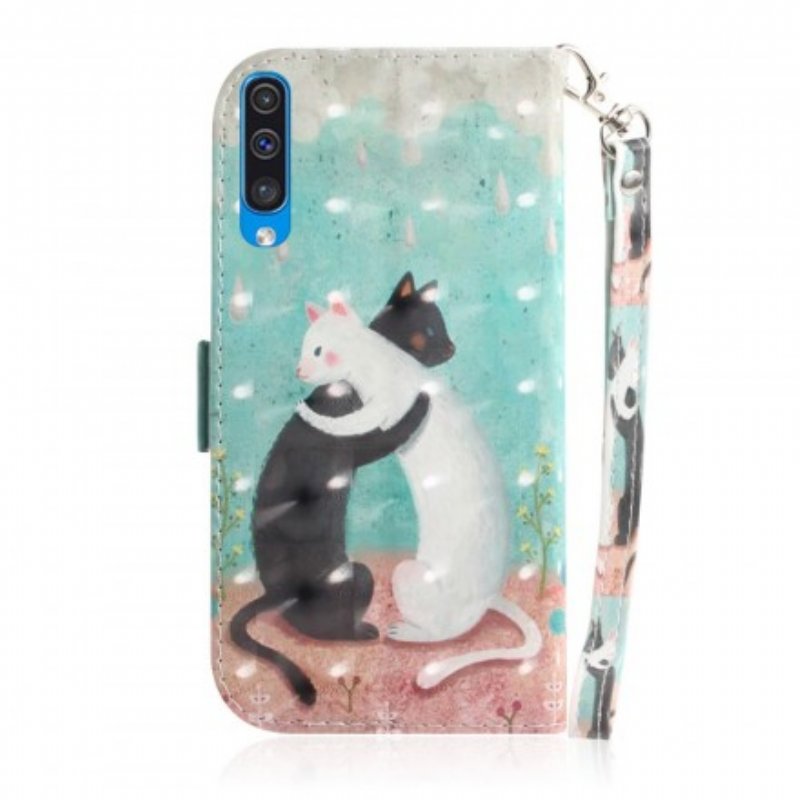 Fodral Samsung Galaxy A50 Med Kedjar Strappy Cat Friends