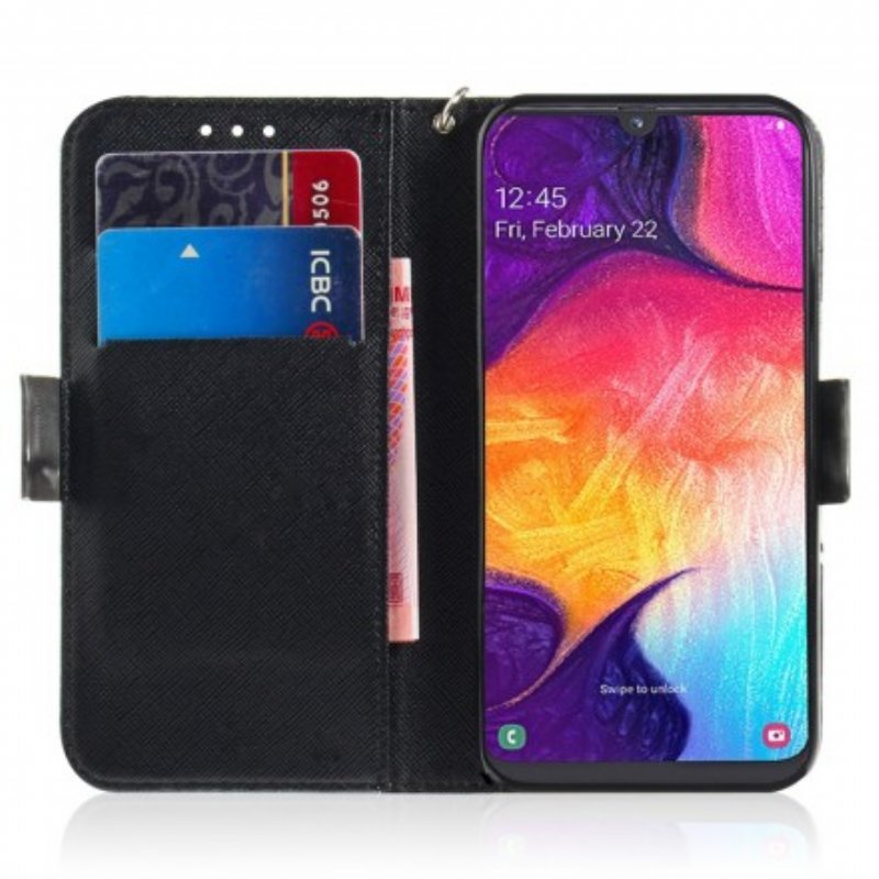 Fodral Samsung Galaxy A50 Med Kedjar Thong Safari Djur