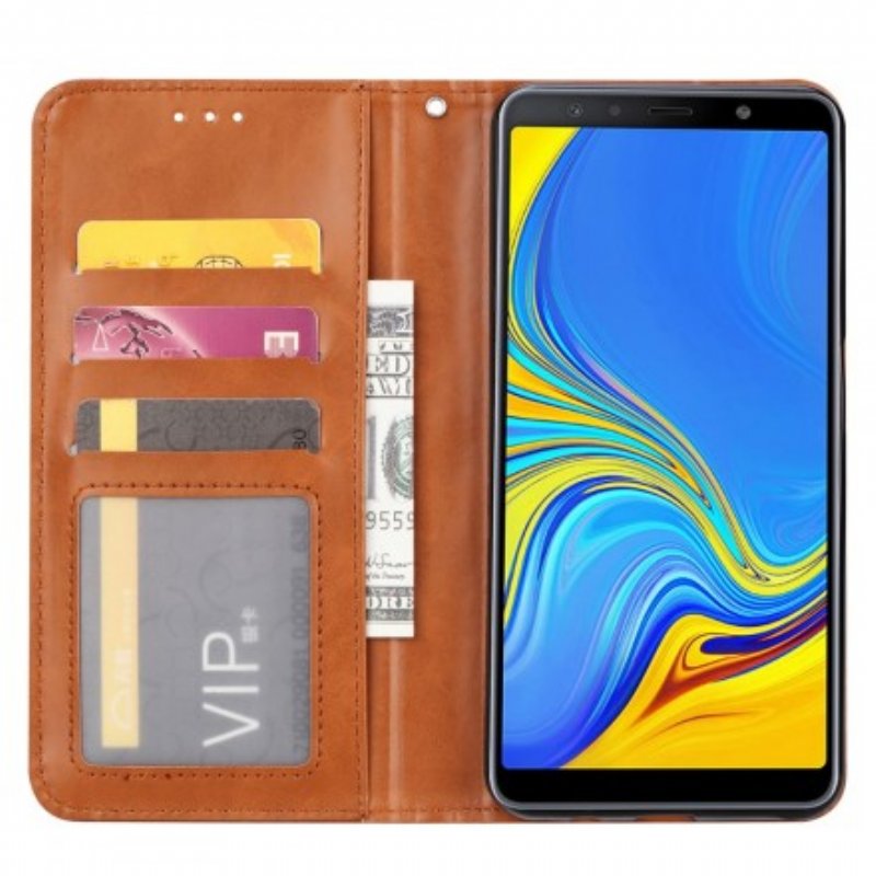 Folio-fodral Samsung Galaxy A50 Läderfodral Korthållare I Konstläder