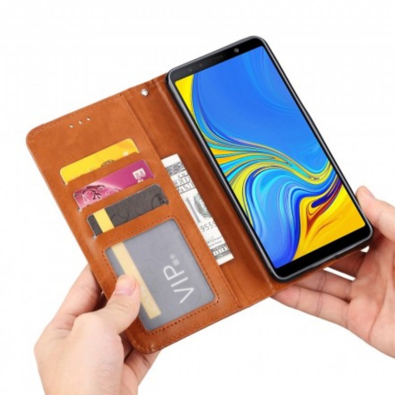 Folio-fodral Samsung Galaxy A50 Läderfodral Korthållare I Konstläder