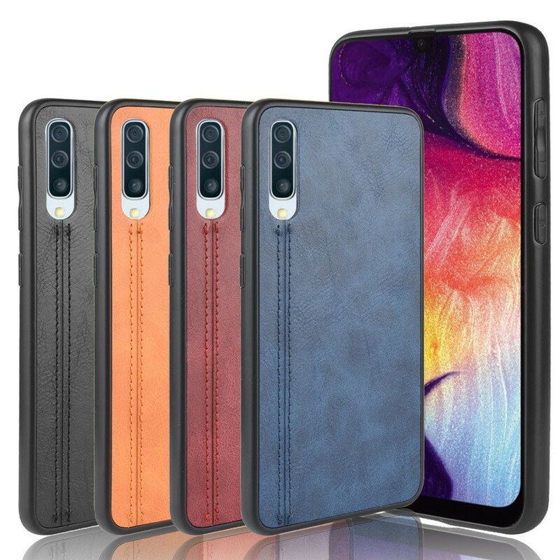 Skal Samsung Galaxy A50 Couture Lädereffekt