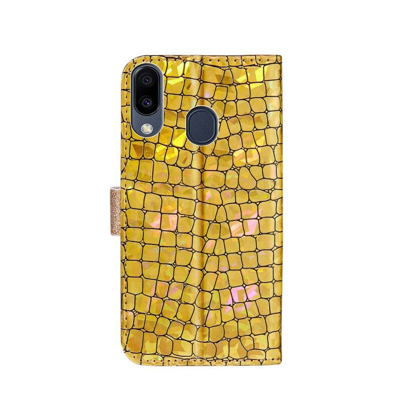 Fodral Samsung Galaxy A20e Krokodil Diamanter