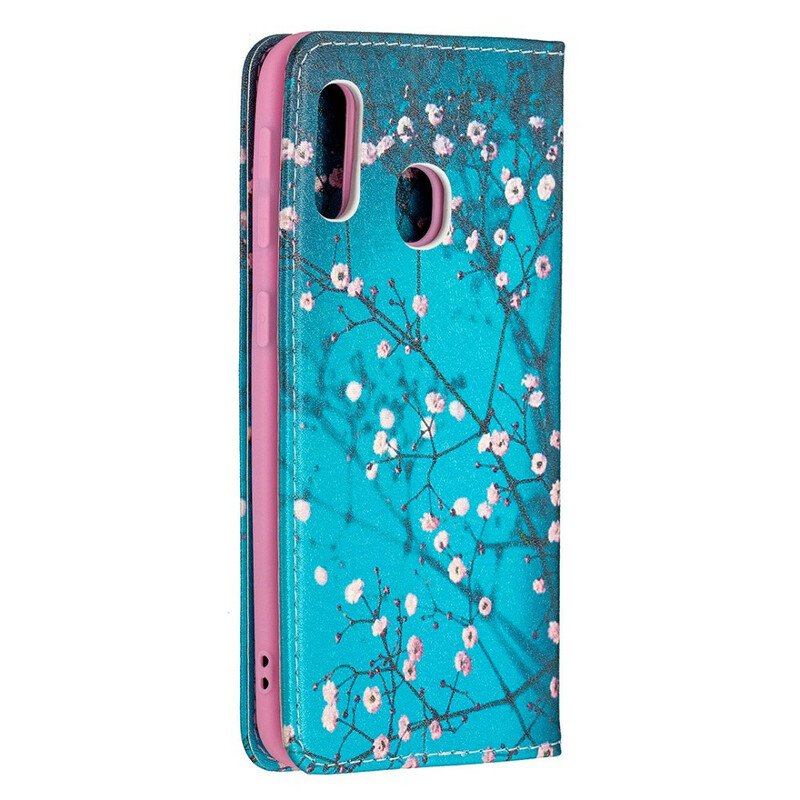 Folio-fodral Samsung Galaxy A20e Läderfodral Blommande Grenar