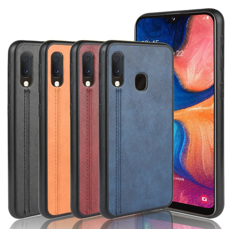 Skal Samsung Galaxy A20e Couture Lädereffekt